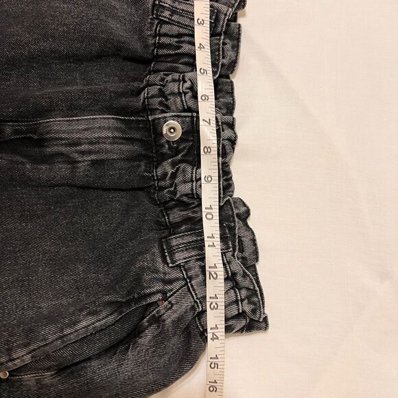 Zara Black Baggy Cropped Jeans New Size 8 - Picture 9 of 13